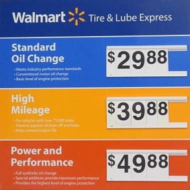 95 per month. . How much is a walmart oil change